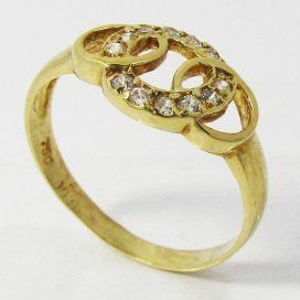 SORTIJA ORO AMARILLO ITALIANO PIEDRA