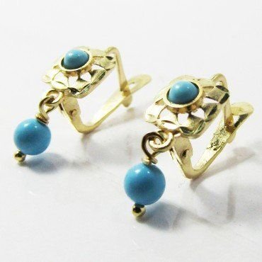 PENDIENTES NIÑA ORO AMARILLO CORAL