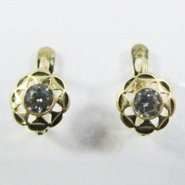 PENDIENTES NIÑA ORO AMARILLO PIEDRA 1ªP