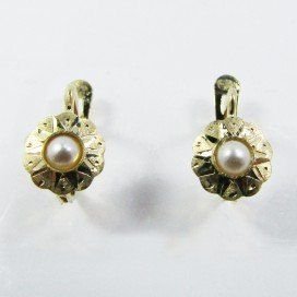 PENDIENTES NIÑA ORO AMARILLO TURQUESA 1ª