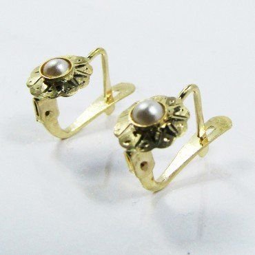PENDIENTES NIÑA ORO AMARILLO TURQUESA 1ª