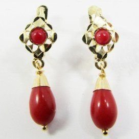 PENDIENTES NIÑA ORO AMARILLO TURQUESA