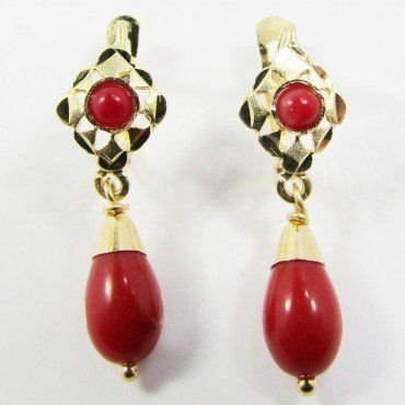 PENDIENTES NIÑA ORO AMARILLO TURQUESA