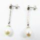 PENDIENTES ORO BLANCO PERLA