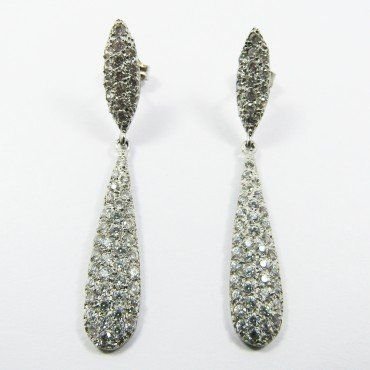 PENDIENTES ORO BLANCO PIEDRA