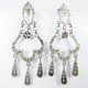 PENDIENTES ORO BLANCO PIEDRA