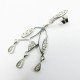 PENDIENTES ORO BLANCO PIEDRA