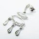 PENDIENTES ORO BLANCO PIEDRA