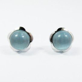PENDIENTES ORO BLANCO PIEDRA