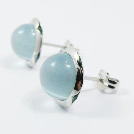 PENDIENTES ORO BLANCO PIEDRA