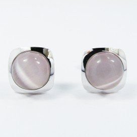 PENDIENTES ORO BLANCO PIEDRA
