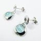 PENDIENTES ORO BLANCO PIEDRA