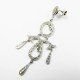 PENDIENTES ORO BLANCO PIEDRA