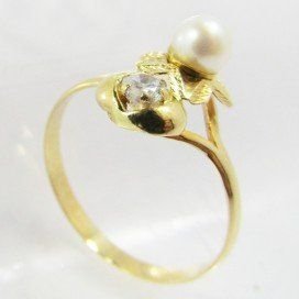 SORTIJA NIÑA ORO AMARILLO PERLA