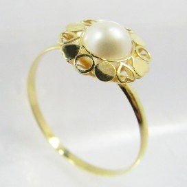 SORTIJA NIÑA ORO AMARILLO PERLA