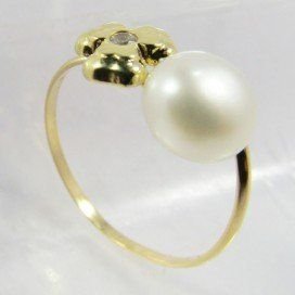 SORTIJA NIÑA ORO AMARILLO PERLA