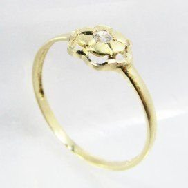 SORTIJA NIÑA ORO AMARILLO PIEDRA