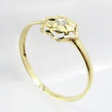 SORTIJA NIÑA ORO AMARILLO PIEDRA