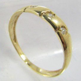 SORTIJA NIÑA ORO AMARILLO PIEDRA