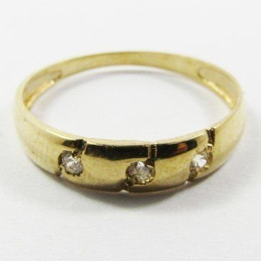 SORTIJA NIÑA ORO AMARILLO PIEDRA