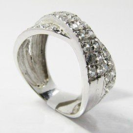 SORTIJA ORO BLANCO PIEDRA