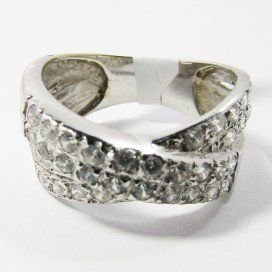SORTIJA ORO BLANCO PIEDRA