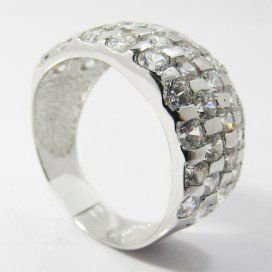 SORTIJA ORO BLANCO PIEDRA