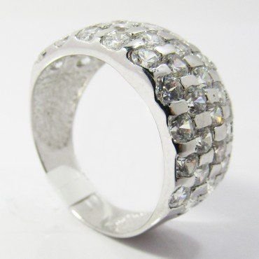 SORTIJA ORO BLANCO PIEDRA