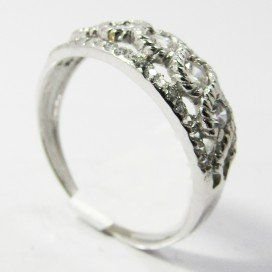 SORTIJA ORO BLANCO PIEDRA