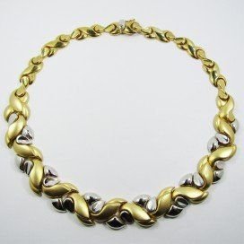 GARGANTILLA ORO BICOLOR ITALIANO LISO
