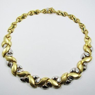 GARGANTILLA ORO BICOLOR ITALIANO LISO