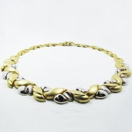 GARGANTILLA ORO BICOLOR ITALIANO LISO