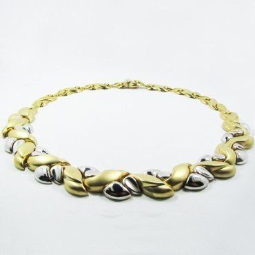 GARGANTILLA ORO BICOLOR ITALIANO LISO