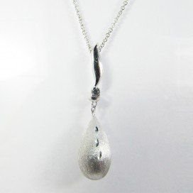 GARGANTILLA ORO BLANCO ITALIANO PIEDRA