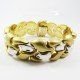 PULSERA SRA. ORO BICOLOR ITALIANO LISO
