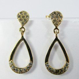 PENDIENTES ORO AMARILLO PIEDRA