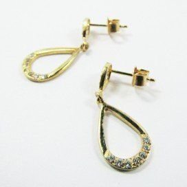 PENDIENTES ORO AMARILLO PIEDRA