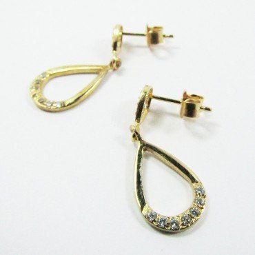 PENDIENTES ORO AMARILLO PIEDRA