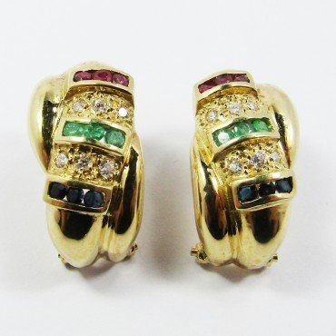 PENDIENTES ORO AMARILLO PIEDRA