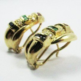 PENDIENTES ORO AMARILLO PIEDRA