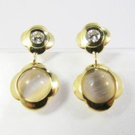 PENDIENTES ORO AMARILLO PIEDRA