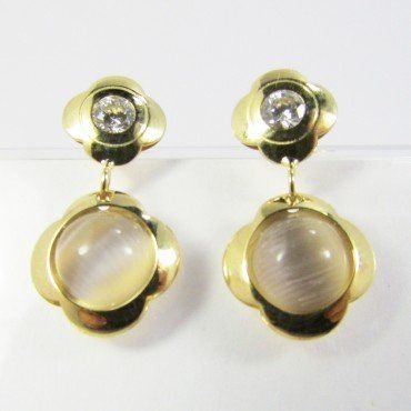 PENDIENTES ORO AMARILLO PIEDRA