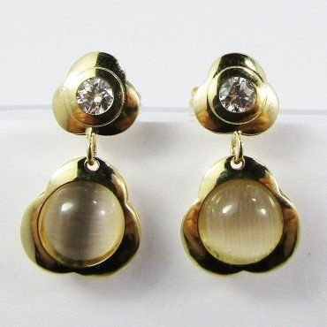 PENDIENTES ORO AMARILLO PIEDRA