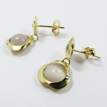 PENDIENTES ORO AMARILLO PIEDRA