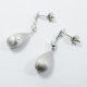 PENDIENTES ORO BLANCO ITALIANO PIEDRA