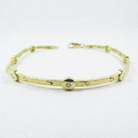 PULSERA SRA. ORO AMARILLO PIEDRA