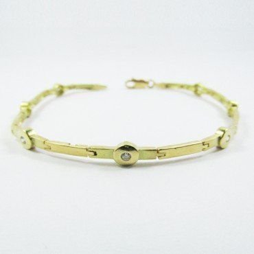 PULSERA SRA. ORO AMARILLO PIEDRA