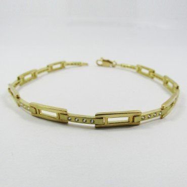PULSERA SRA. ORO AMARILLO PIEDRA