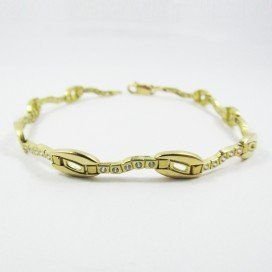 PULSERA SRA. ORO AMARILLO PIEDRA