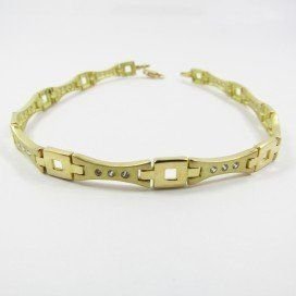 PULSERA SRA. ORO AMARILLO PIEDRA